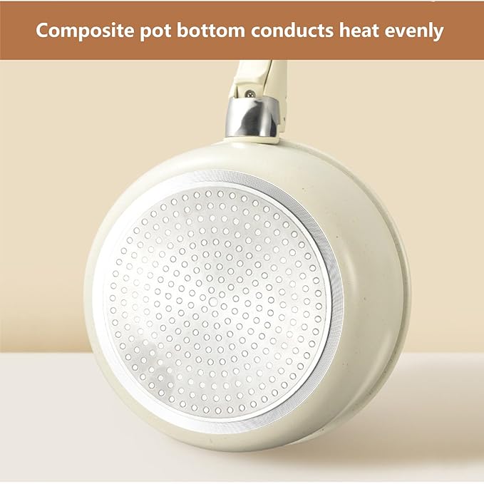 طقم أواني طهي غير لاصقة بمقابض قابلة للفصل