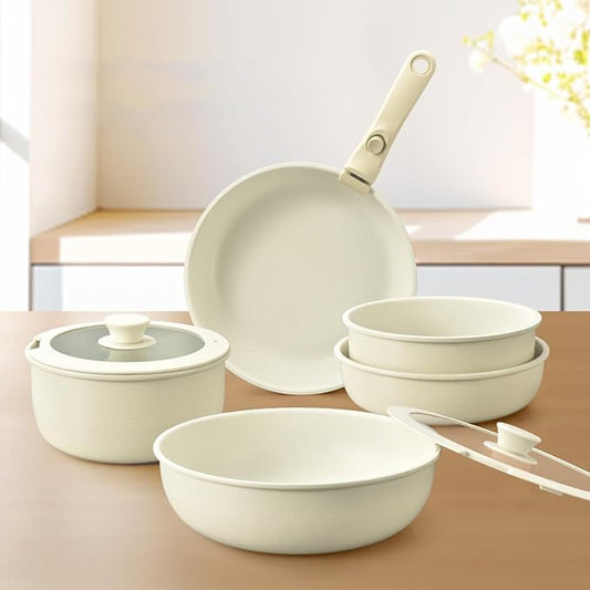 Non Stick Cookware set with Removable Handles