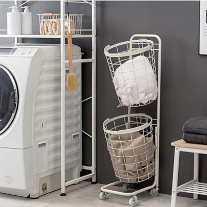 سلة ملابس 2 طبقات