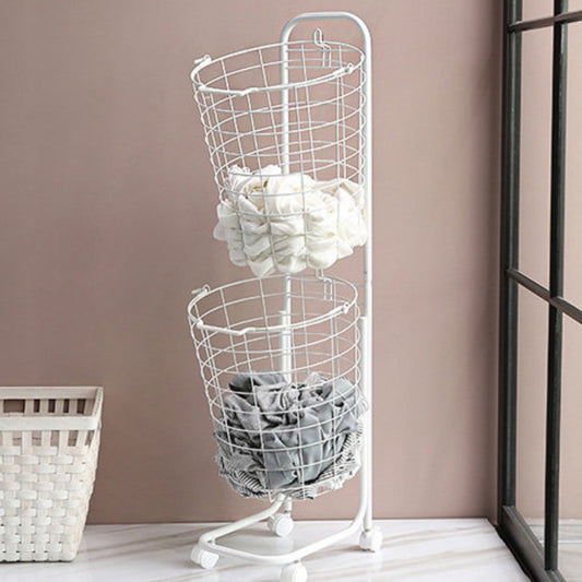 سلة ملابس 2 طبقات