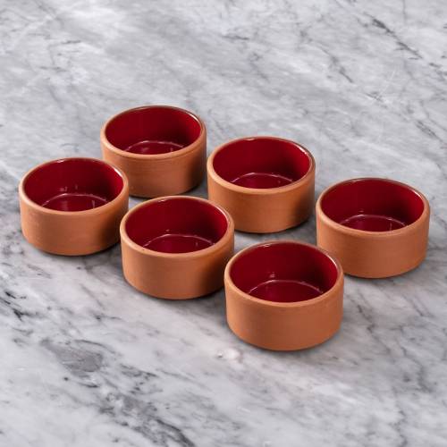 Pottery Bowl Assorted Set of 6 Pcs - 8CM
