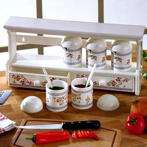 5 Pcs Spices Set with Stand ALJERAIWI