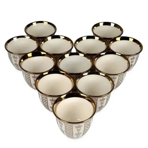 Arabic Coffee Cup 12 Pcs Set - 80 ml ALJERAIWI