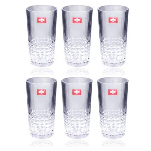 كوب زجاج 6 قطع 340 مل