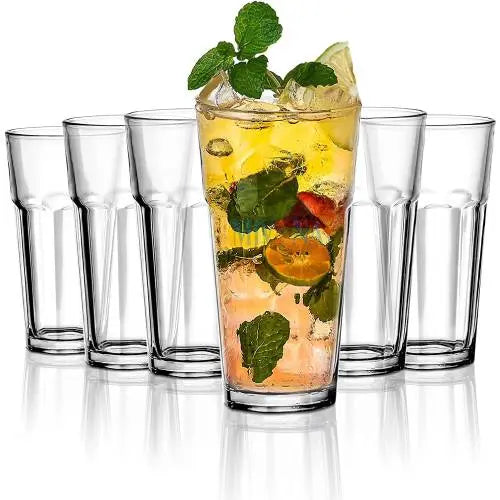 6 Pcs Water Glass 370 ML ALJERAIWI