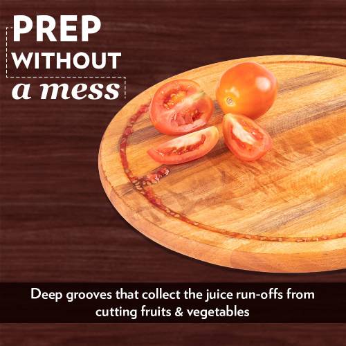 لوح تقطيع خشب مدور