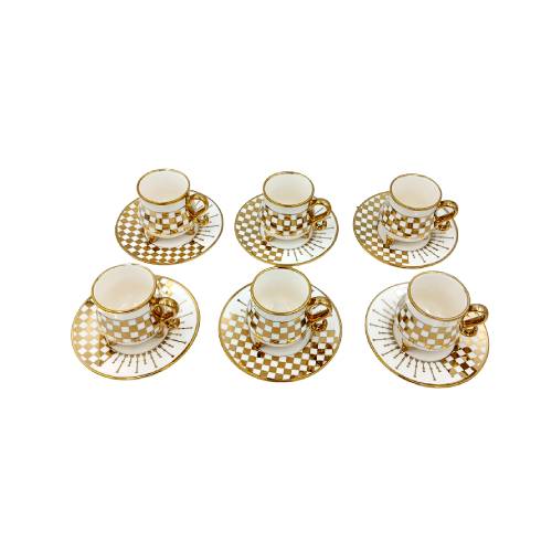 Cup and Saucer 6 Pcs Set - 80 ml