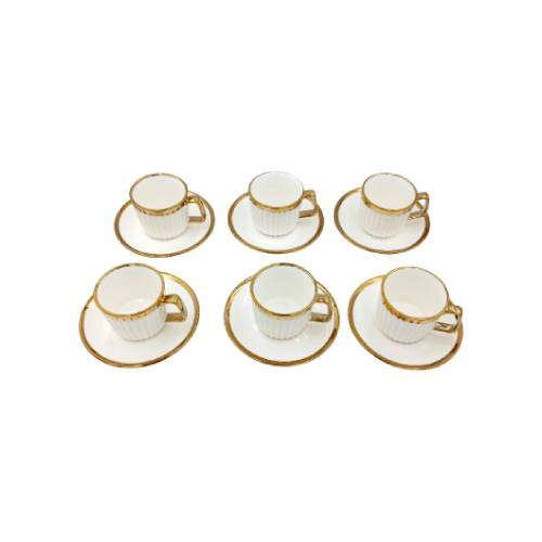 طقم فنجان قهوة مع صحن 6 قطع - 180 مل