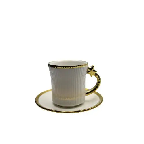 Cup and Saucer 6 Pcs Set - 250 ml ALJERAIWI