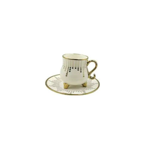 Cup and Saucer 6 Pcs Set - 80 ml ALJERAIWI