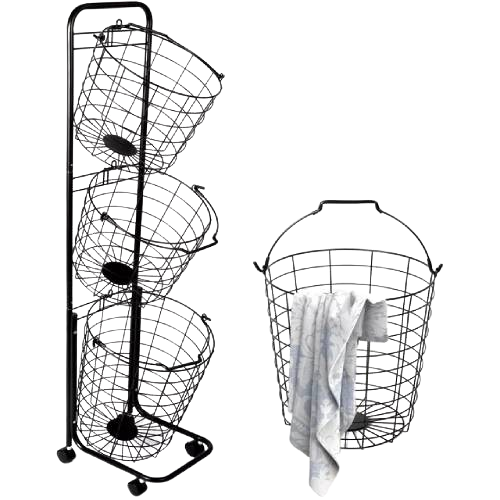 سلة ملابس 3 طبقات