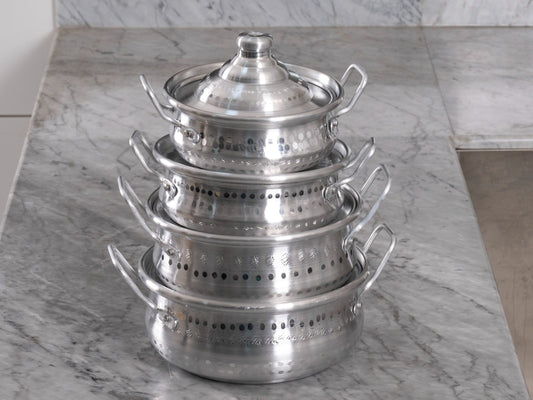 قدر بعلاق مسطح منقوش