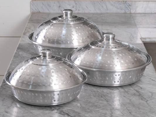 صينيه ارز منقوش بغطاء