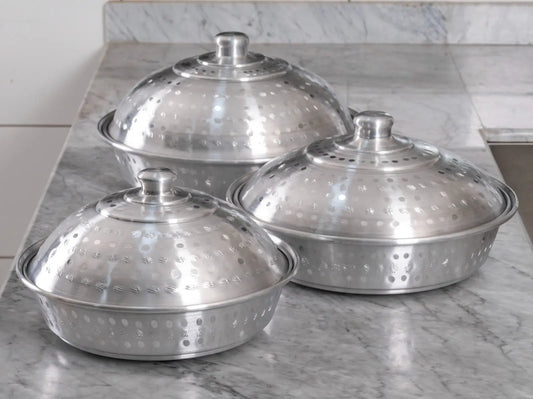 Aluminum Bowl with Cover ALJERAIWI