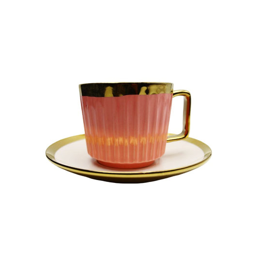 طقم فنجان قهوة مع صحن 6 قطع - 180 مل