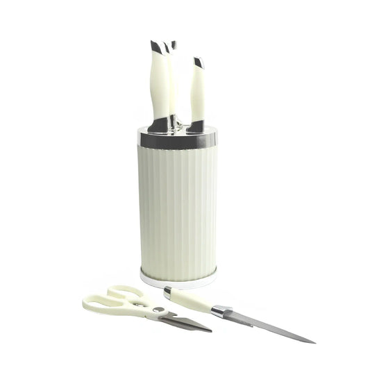 7 Pcs Knife Set with Rotating Holder ALJERAIWI