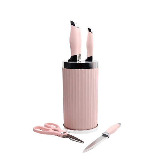 طقم سكاكين مكون من 7 قطع مع حامل دوار