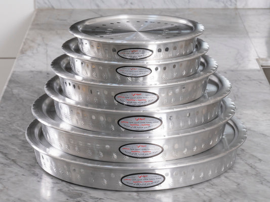 صينيه فرن مدور منقوش مع غطاء