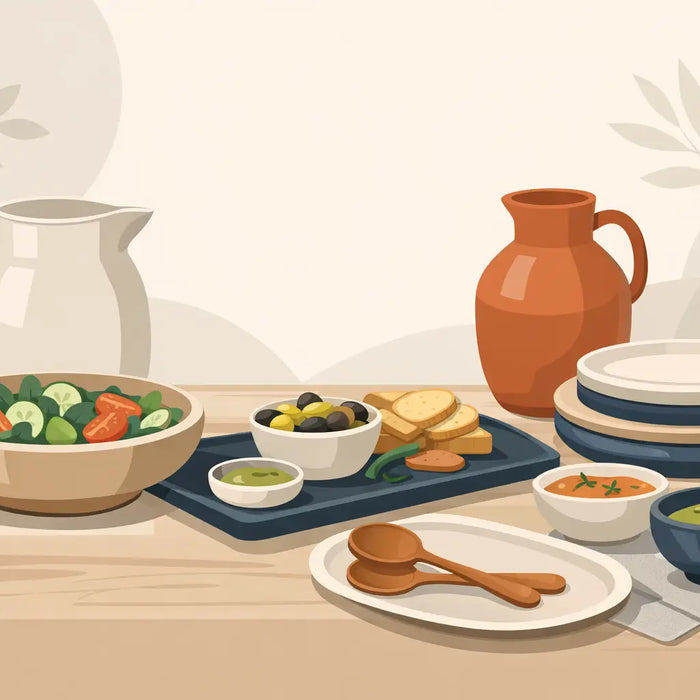 Pottery Collection for Serving Food at Home