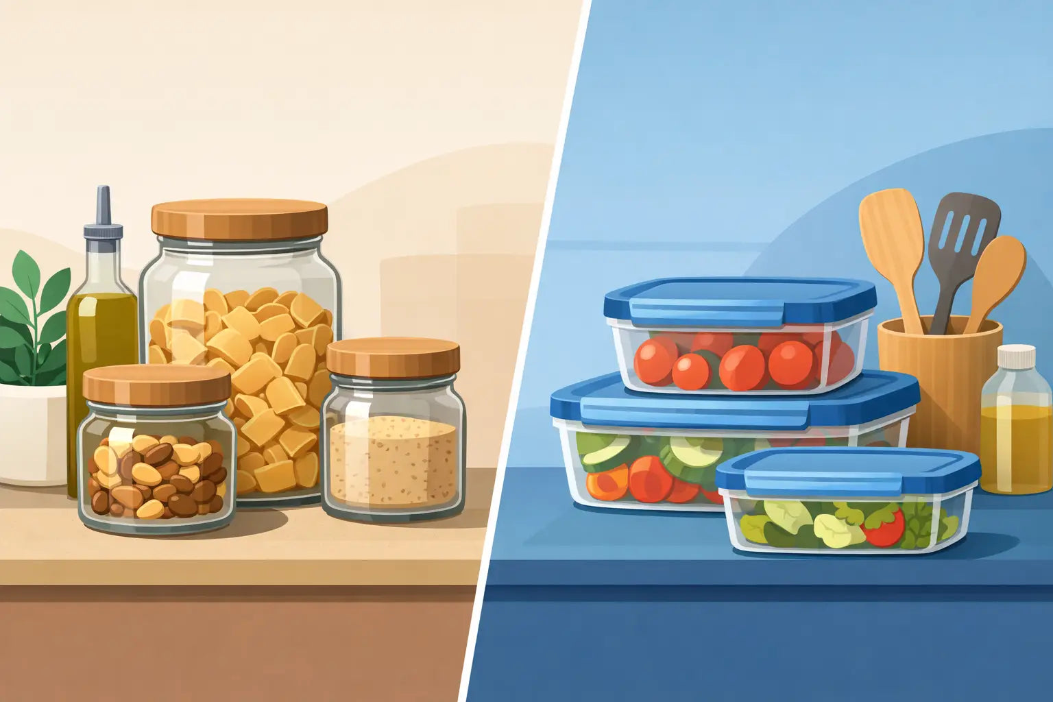 Glass Jars vs Plastic Containers for Your Kitchen