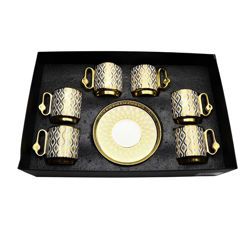 Cup and Saucer 6 Pcs Set - 80 ml ALJERAIWI