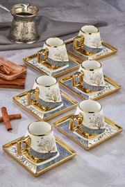Cup and Saucer 6 Pcs Set 100ML ALJERAIWI