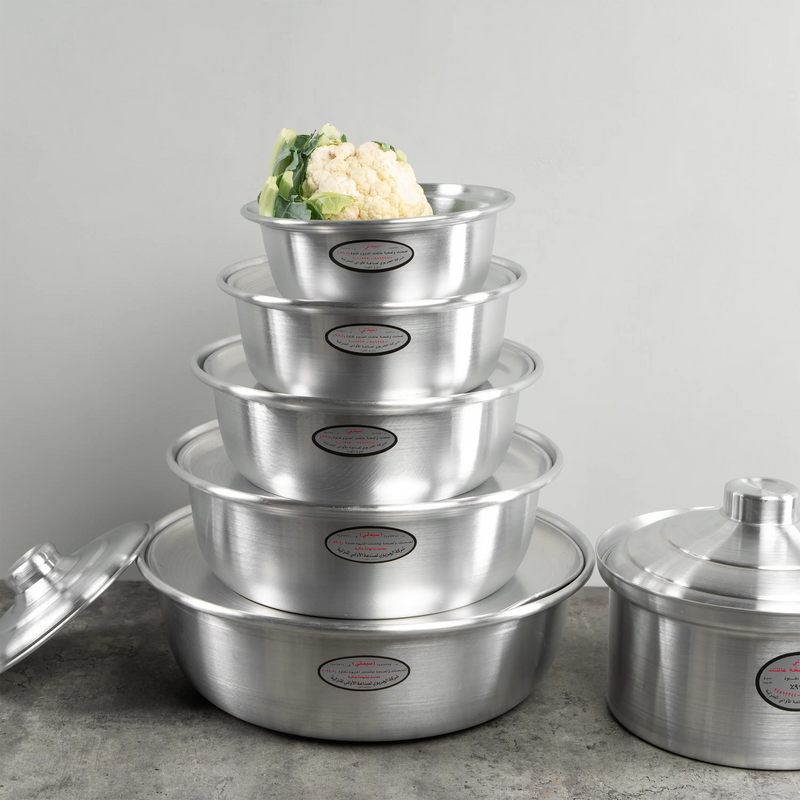 Aljeraiwi Aluminum Bowl with Lid ALJERAIWI
