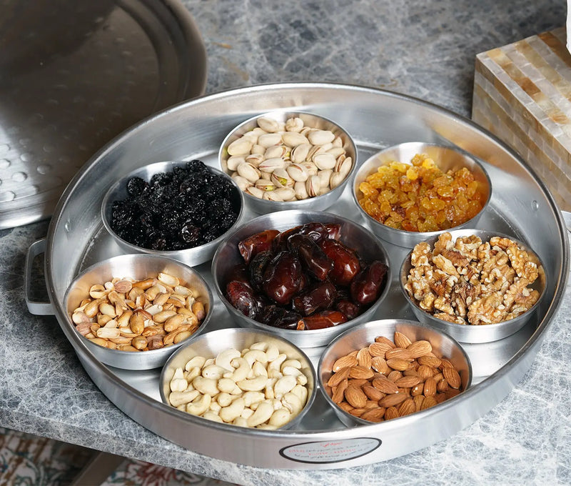 Serving Tray with Aluminum Cups ALJERAIWI