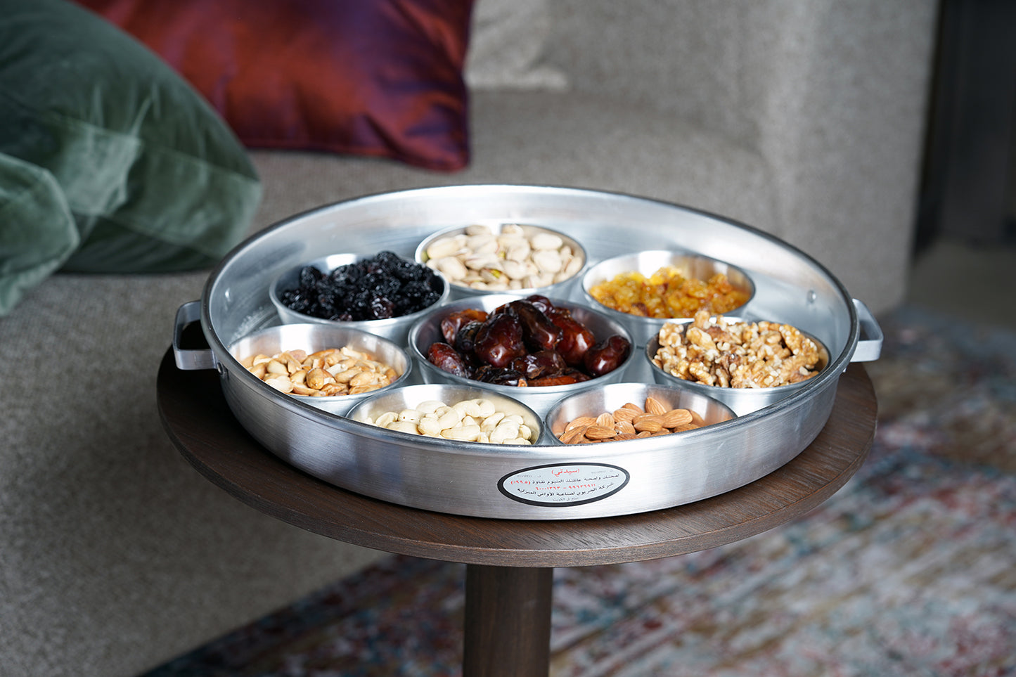 Serving Tray with Aluminum Cups