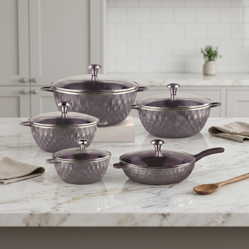 10-Piece Ceramic Cookware Set