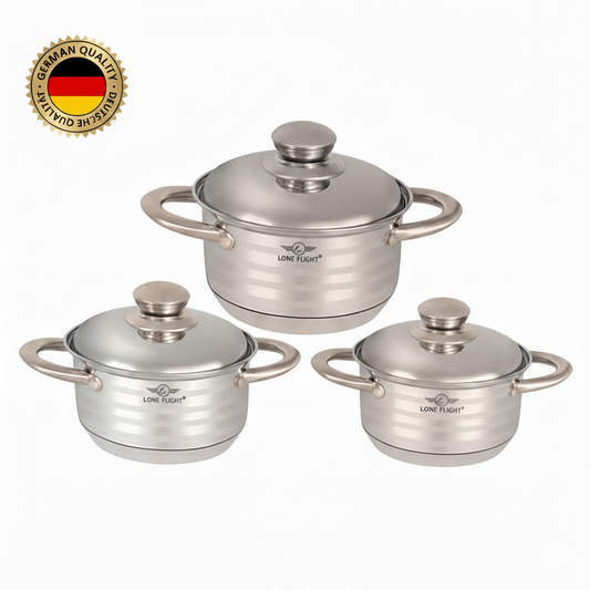 Stainless Steel Pot with Lid set of 3