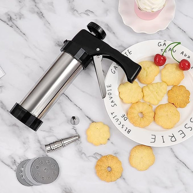 Stainless Steel Cookie Press (8 moulds)