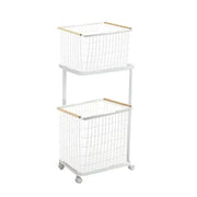 2 Tiers Laundry Basket Cart ALJERAIWI