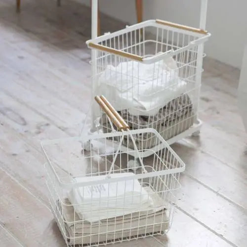 2 Tiers Laundry Basket Cart ALJERAIWI