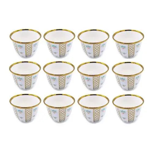 Arabic Coffee Cup 12 Pcs Set - 50 ml ALJERAIWI