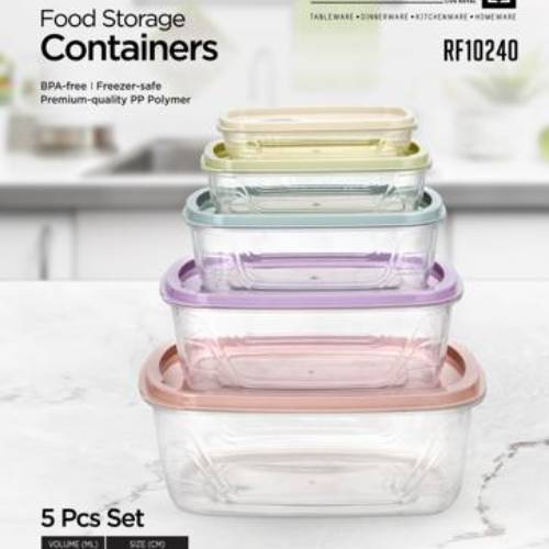 Food Containers 5 Pcs Set