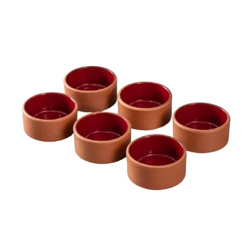 Pottery Bowl Assorted Set of 6 Pcs - 7CM