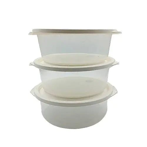 Round Storage Container 1 Ltr 3 Pcs Set ALJERAIWI