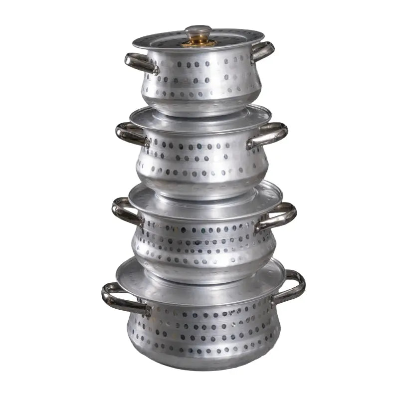 Designed Serving Pot with Handle 4 Pcs Set ALJERAIWI