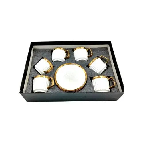 Cup and Saucer 6 Pcs Set - 180 ml ALJERAIWI