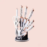 9 Pcs Knife Set with Rotating Holder ALJERAIWI