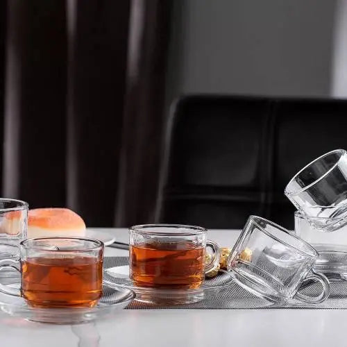 Cup and Saucer 6 Pcs Set - 200 ML ALJERAIWI