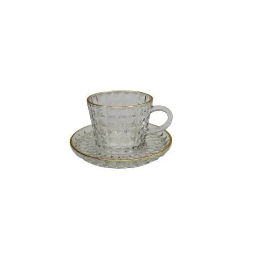 Cup and Saucer 6 Pcs Set - 150Ml ALJERAIWI