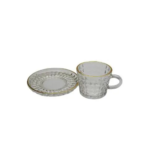 Cup and Saucer 6 Pcs Set - 150Ml ALJERAIWI