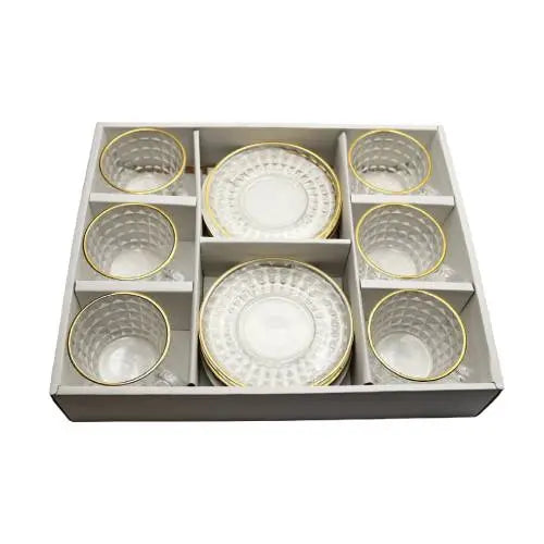 Cup and Saucer 6 Pcs Set - 150Ml ALJERAIWI