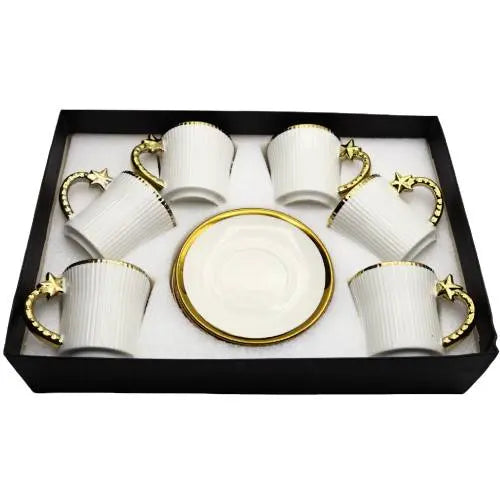 Cup and Saucer 6 Pcs Set - 250 ml ALJERAIWI