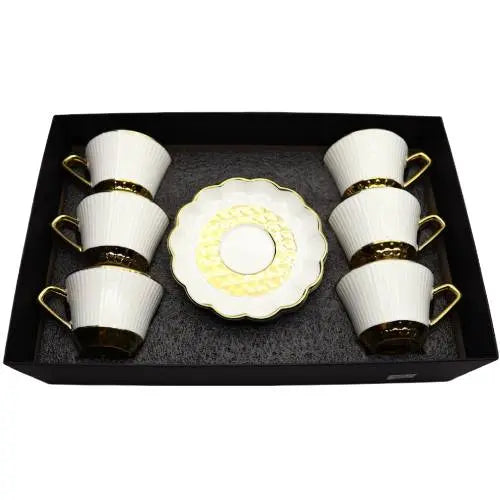 Cup and Saucer 6 Pcs Set - 80 ml ALJERAIWI