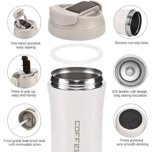 Stainless Steel Coffee Cup 460 ML ALJERAIWI