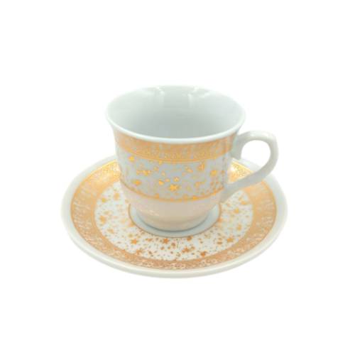 طقم أكواب وصحون 6 قطع - 80 مل