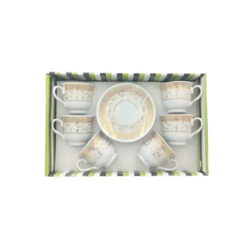 Cup and Saucer 6 Pcs Set - 80 ml ALJERAIWI